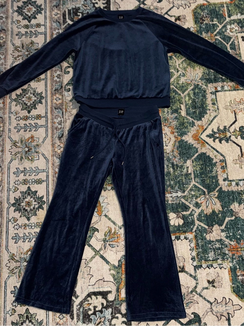 GAP Light Blue Velour Lounge Set